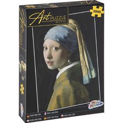 Grafix Puzzel 1000 stukjes volwassenen | Thema Meisje met de parel | Formaat 50 X 70 CM | Schilderij puzzel